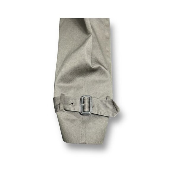 London Fog 40 Regular Khaki Belted Trench Coat Double Breasted Vintage USA - Picture 9 of 12